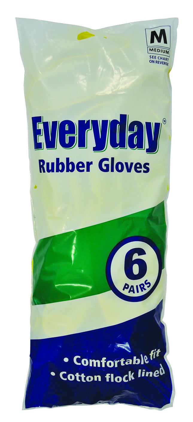 Everyday Catering Rubber Gloves Medium 6s