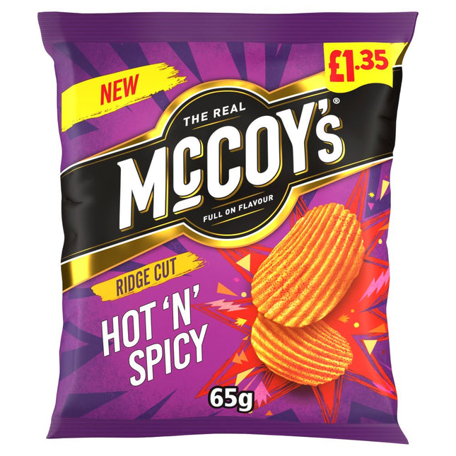 McCoy's Hot'n'Spicy Crisps 65g, £1.35 PMP