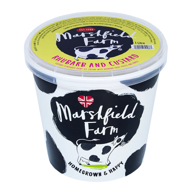 Marshfield Farm Dairy Ice Cream Rhubarb & Custard 1l