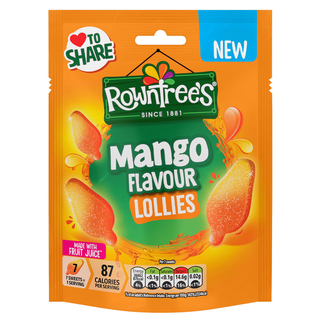 Rowntree's Mango Lollies Pouch 130g