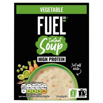 Fuel10K Inst Soup Veg 3pk 65g