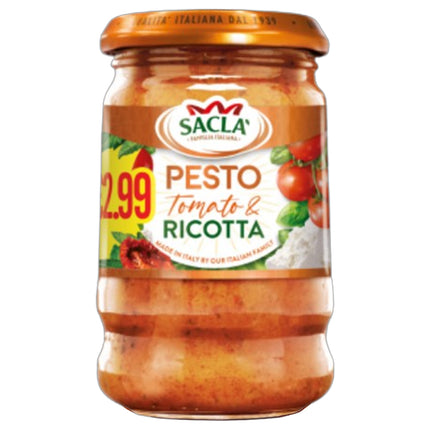 Sacla Tomato & Ricotta Pesto PMP £2.99 190g
