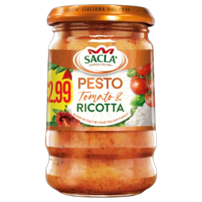 Sacla Tomato & Ricotta Pesto PMP £2.99 190g