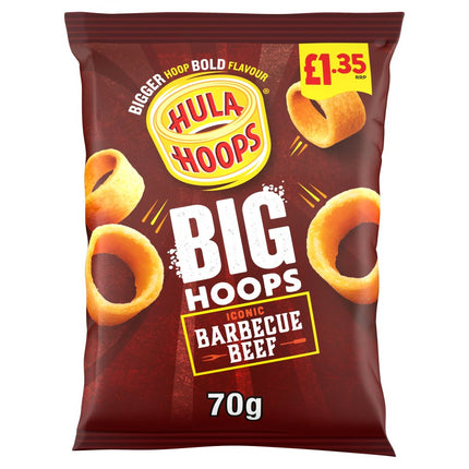 Hula Hoops Big Hoops BBQ Beef Crisps 70g, £1.35 PMP