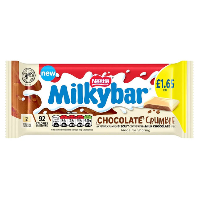 Milkybar Chocolate Crumble White Chocolate Bar PMP £1.65 84g