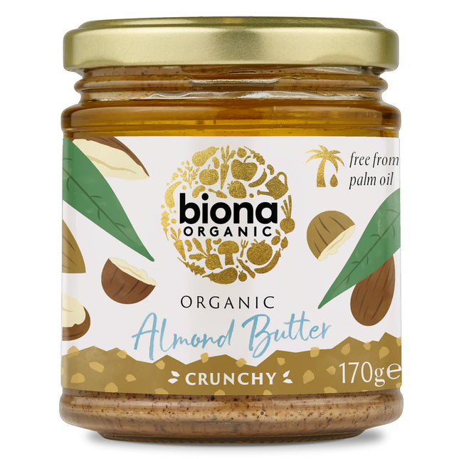 Biona Organic Almond Butter Crunchy 170g