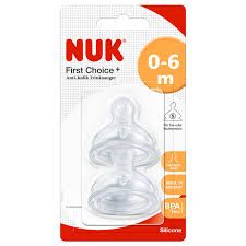 Nuk First Choice + Silicone Teat Size 1 Small 2 Pack