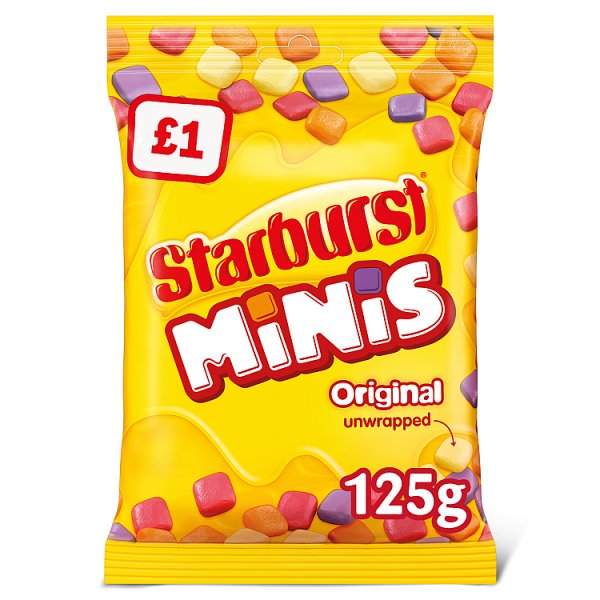 Starburst Minis Original Sweets Treat Bag £1.00 PMP 125g