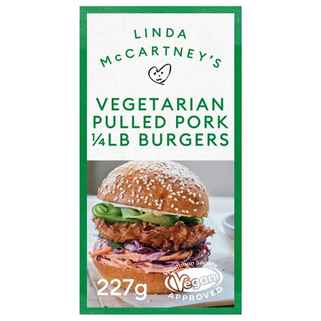 Linda McCartney Frozen 2 Vegetarian Pulled Pork Burger 227g