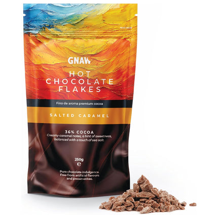 Gnaw Hot Chocolate Flakes Salted Caramel 250g