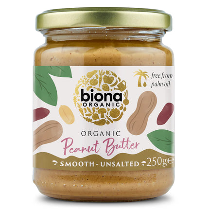 Biona Organic Peanut Butter Smooth / No Salt 250g