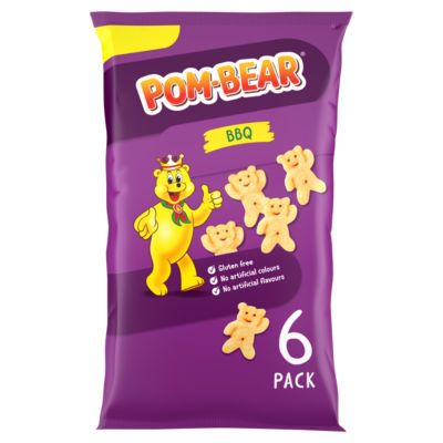 Pom-Bear BBQ Multipack Crisps 6 Pack 78g