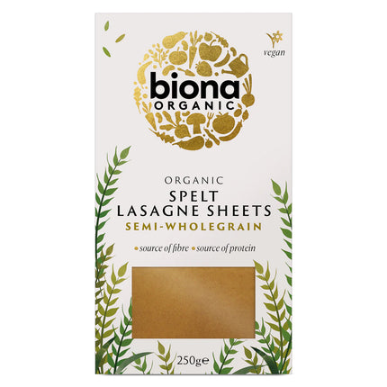Biona Organic Spelt Lasagne (SemiWholegrain) 250g