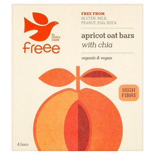 Freee Organic Apricot Oat Bar With Chia Multipack 4 x 35g