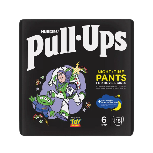 Huggies Pull Up Unisex Night Time Size 6 18 Pack