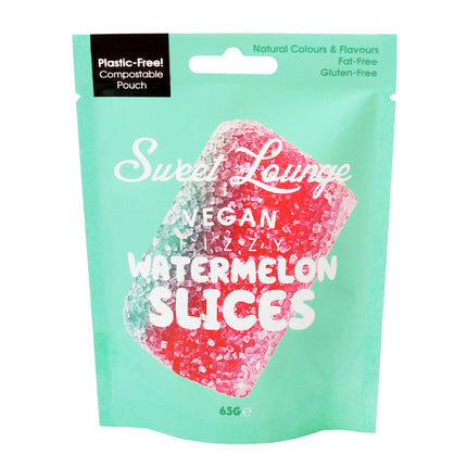 Sweet Lounge Vegan Fizzy Watermelon Slices Pouch 65g