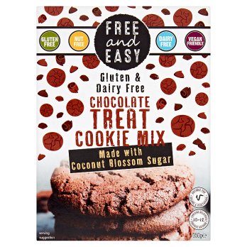 Free And Easy Gluten & Dairy Free Chocolate Treat Cookie Mix 350g