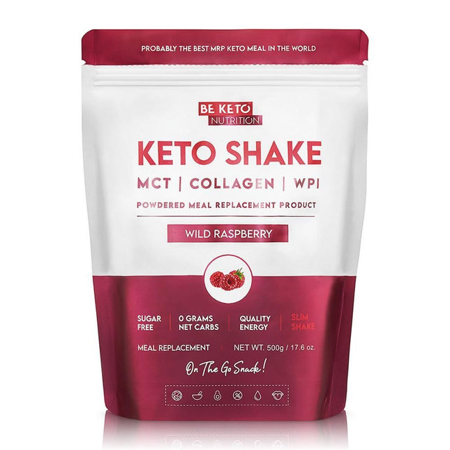 BeKeto Keto Shake Wild Raspberry 500g
