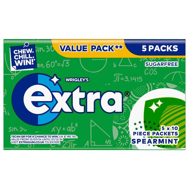 Extra Spearmint 10 Piece 5 Pack Outers 70g