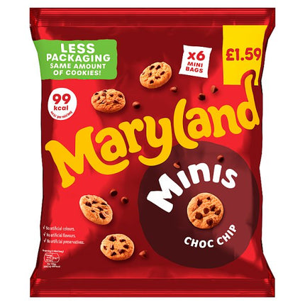 Maryland Minis Chocolate Chip Cookies PMP £1.59 118.8g