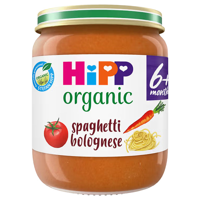 Hipp Organic Spaghetti Bolognese Baby Food Jar 6+ Months 125g - H1