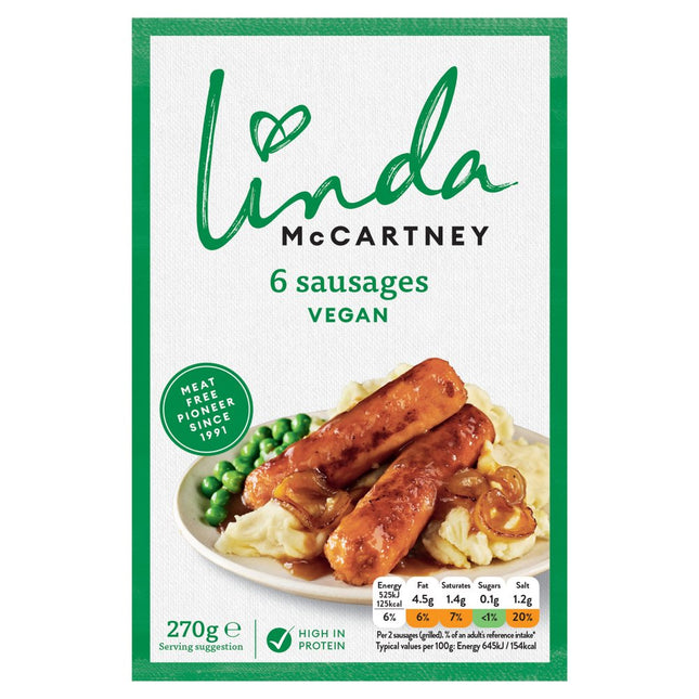 Linda McCartney 6 Vegetarian Sausage 270g