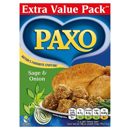 PAXO SAGE & ONION STUFFING 8/340G
