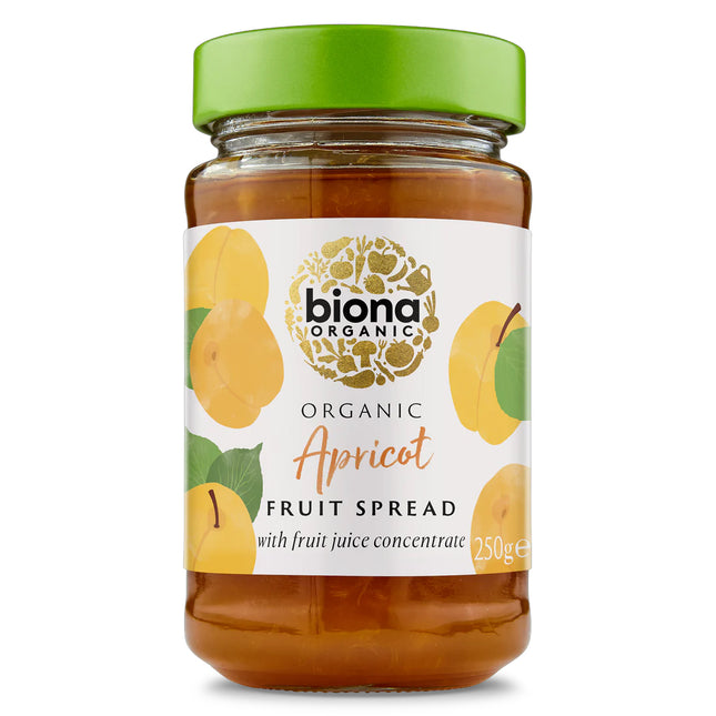 Biona Organic Apricot Spread (Sweetened With Fruit Juice) 250g