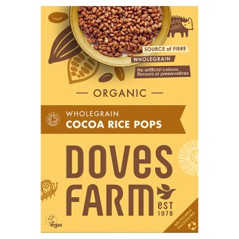 Doves Farm Organic & Gluten Free Wholegrain Cocoa Rice Pops 300g