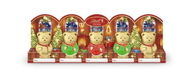 Lindt Teddy Bear Milk Chocolate Perforated 5 Pack 50G
