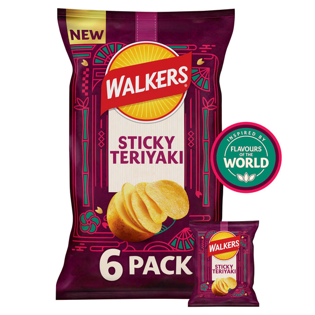 Walkers Sticky Teriyaki Multipack 6x25g