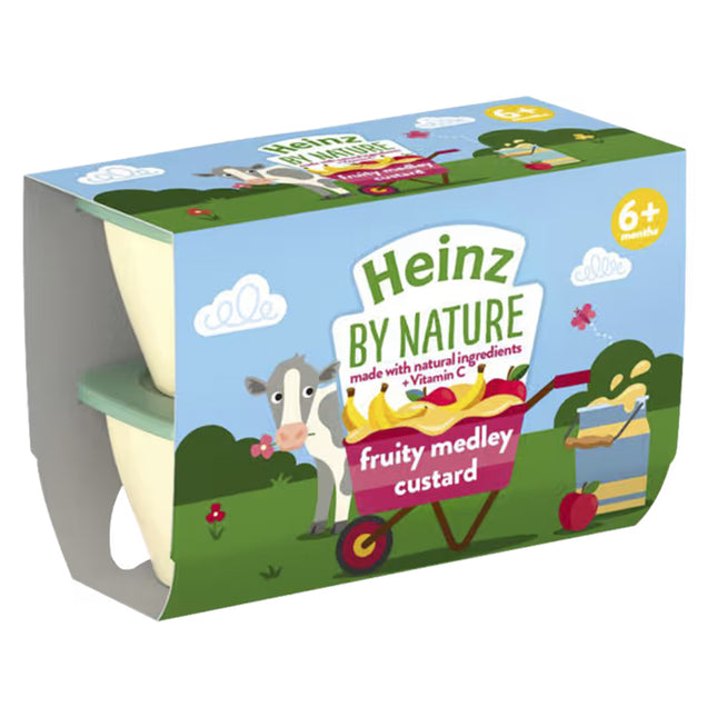 Heinz Fruit MedleyCustard 4pk 100gm