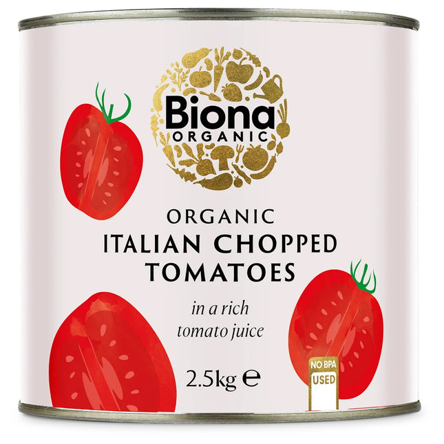 Biona Organic Chopped Tomatoes Catering Size (Drained Wt.1.5Kg) 2.5kg