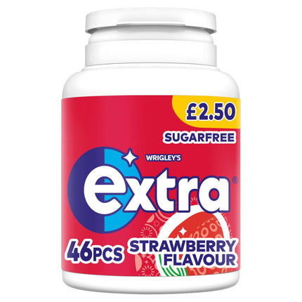 Extra Strawberry Sugar Free Chewing Gum Bottle 46 Pieces £2.50 PMP 64g