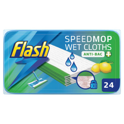 Flash SpeedMop Refill Pads Anti Bacterial Lemon 24ct