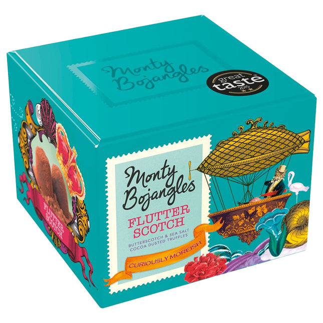 Flutter Scotch gift box of cocoa dusted truffles with butterscotch chips