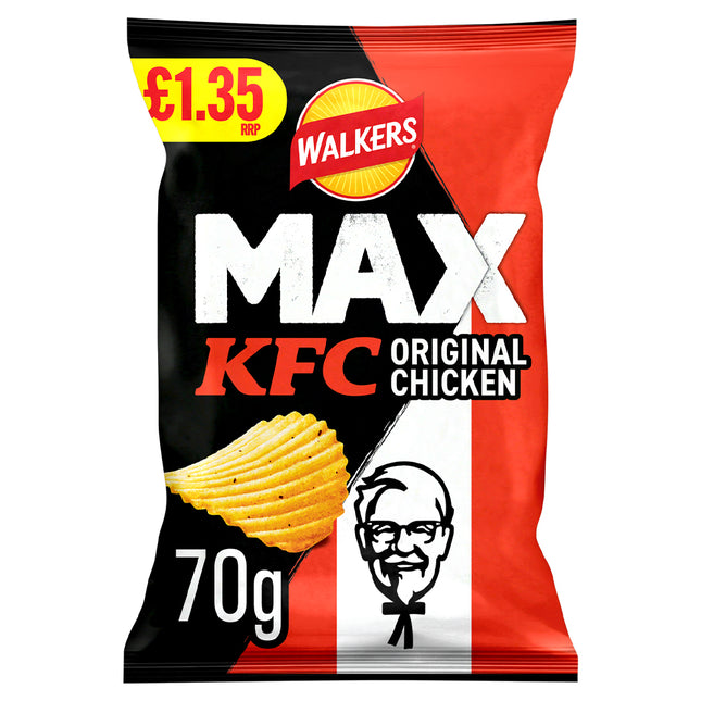 Walkers MAX KFC Original Chicken PMP £1.35 70g