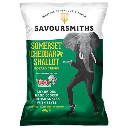 Savoursmiths Somerset Cheddar And Shallot Flavour Potato Crisps 40g