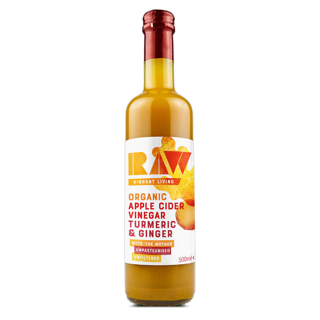 Raw Acv Infusion Turmeric Ginger Condiment Mix Blend Dress Organic Unfiltered 500ml