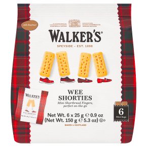Walkers Wee Shorties Mini Shortbread Fingers Multipack 150g