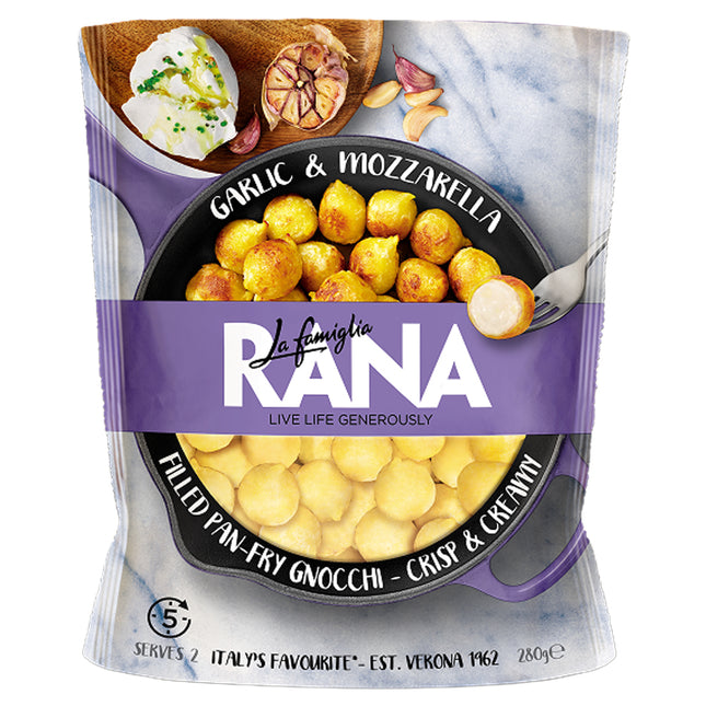 Giovanni Rana Filled Pan-Fry Garlic & Mozzarella Gnocchi 280G