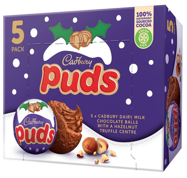 Cadbury Milk Chocolate Christmas Puds 5Pk 175G