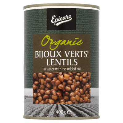 Epicure Organic Bijoux Verts Lentils in Water 400G