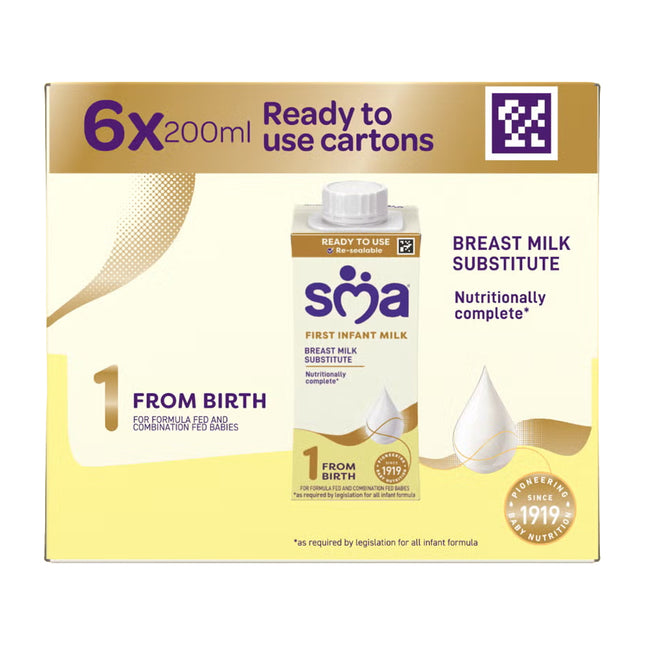 SMA PRO First Infant Milk From Birth Multi Pack 6x200ml (SCREWCAP)