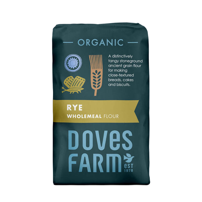 Doves Farm Organic Wholemeal Rye Flour (Stoneground) 1kg
