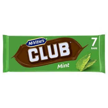 McVitie's Club Mint Biscuit Bar Multipack 7 x 23g