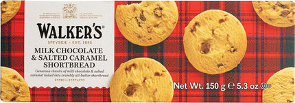 Walkers Salted Caramel & Milk Chocolate Chunk Shortbread 150g
