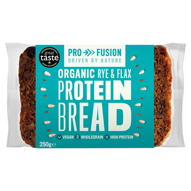 Profusion Protein Bread Rye & Flax Organic 20.5G Protein Per 100g, 250g