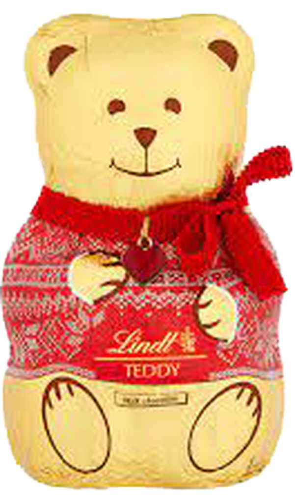 Lindt Teddy Bear Red & Blue Jumper Milk Chocolate 200G