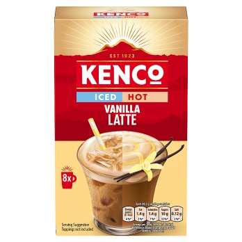 Kenco Iced/Hot Vanilla Latte 8Pk 8X20.3G
